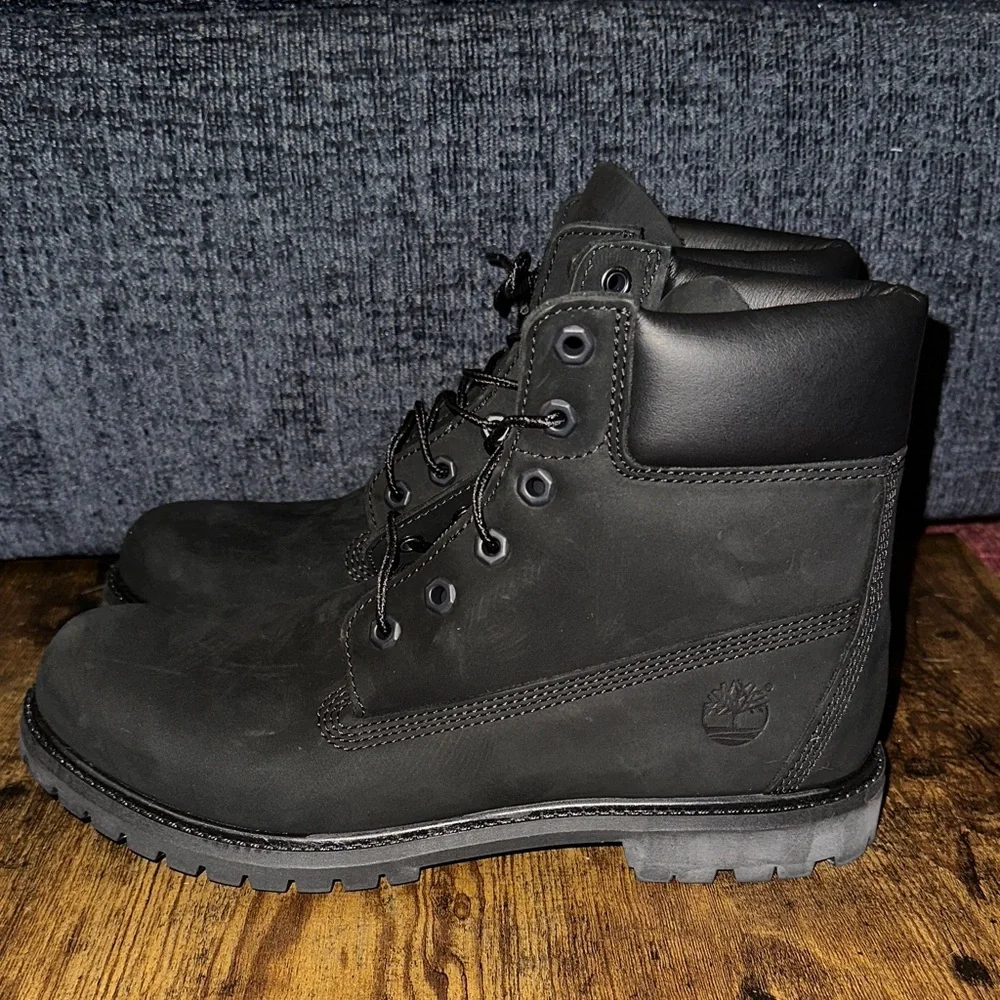 Timberland Premium 6-Inch Waterproof Boots - Black Nubuck - Mens 11